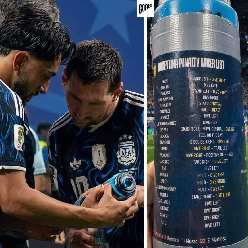Argentinaliklar Pikfordning penaltilar seriyasi uchun mo‘ljallangan "shpargalka" topib olishdi