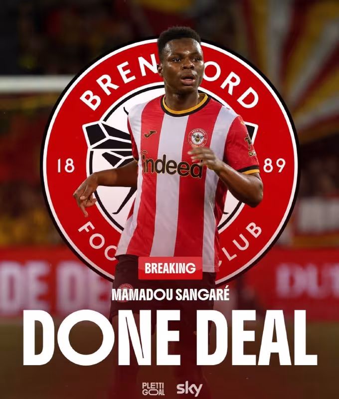 Mamadou Sangare "Brentford"ga o'tmoqda