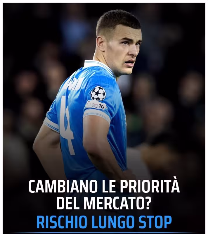 Alessandro Buongiorno jarohati «Napoli» rejalarini o'zgartirib yubordi
