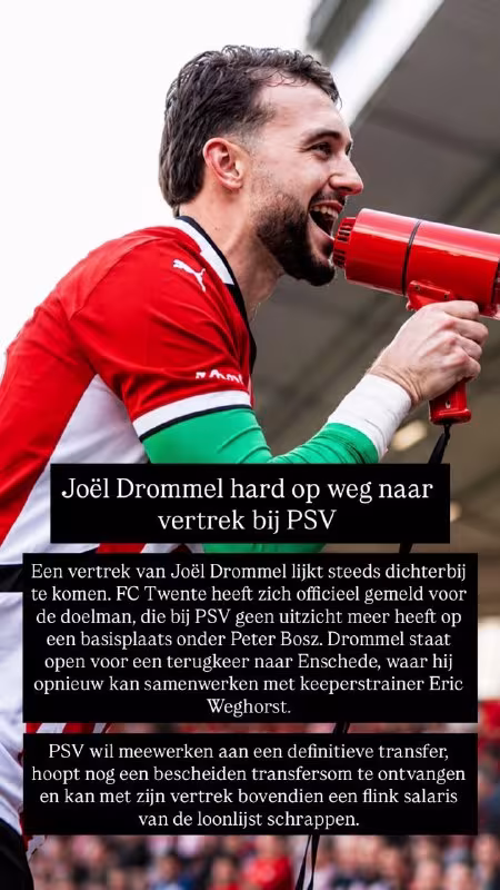 Yoel Drommel PSVdan ketishga yaqin