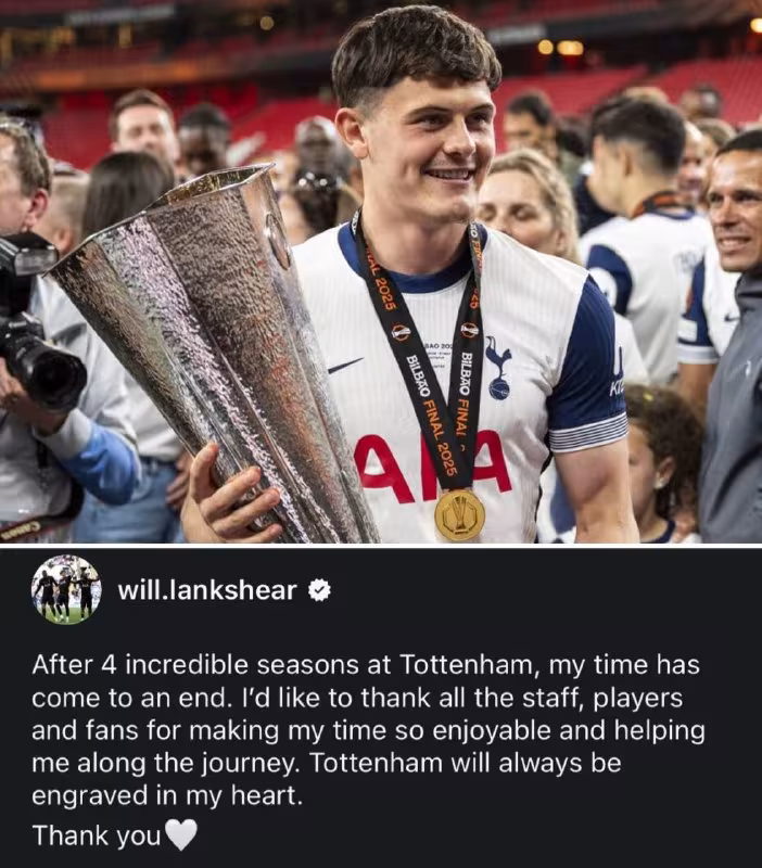 Uill Lankshir «Tottenxem» bilan xayrlashdi
