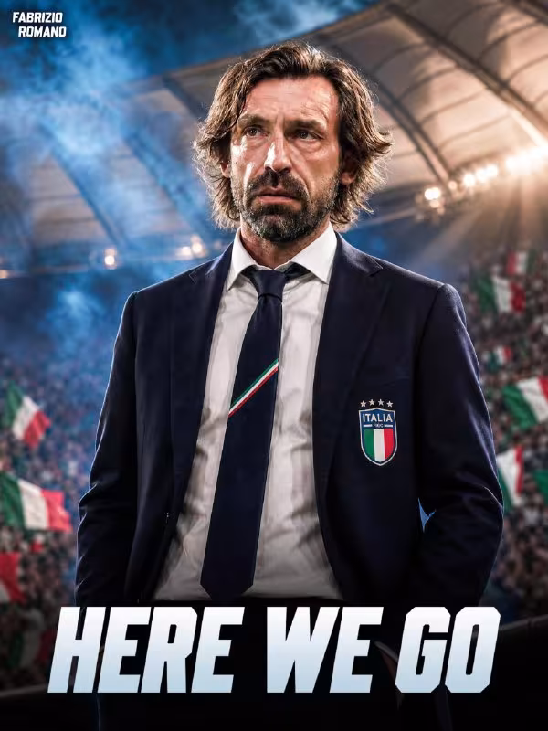 Andrea Pirlo Italiya terma jamoasiga bosh murabbiy bo'ldi
