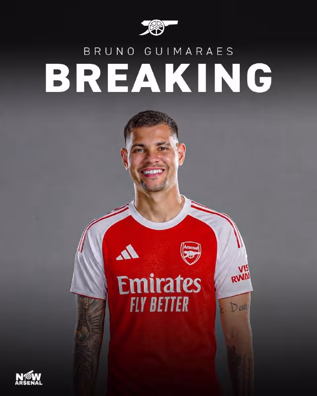 Bruno Gimaraes Arsenalga o'tishi mumkin