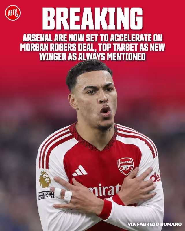 Fabrisio Romano: Arsenal Morgan Rojersni o'z safiga qo'shib olmoqchi