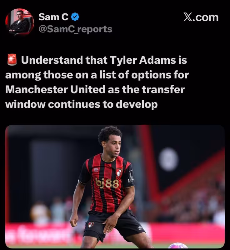 Tayler Adams "Manchester Yunayted" nishonida