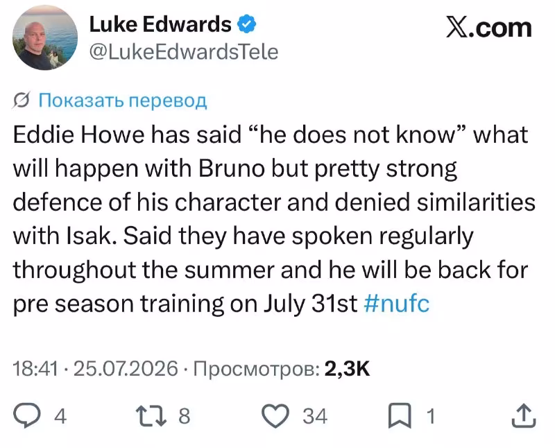 Eddi Xau Bruno Gimaraesning kelajagi borasida aniq fikr bildirmadi